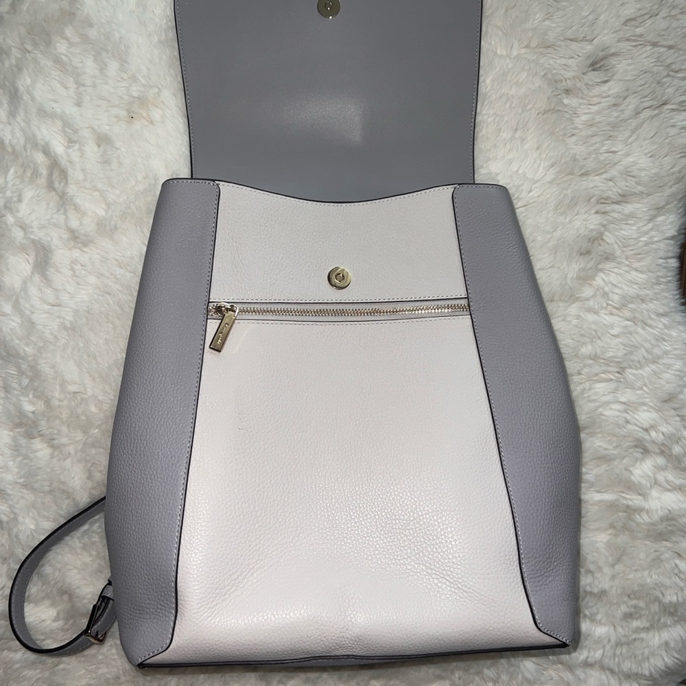 Kate Spade New York Lena Flap backpack in Mountain Grey - Picture 3 of 6